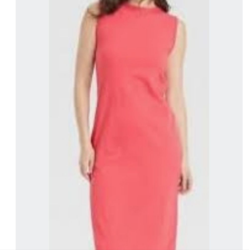 Shirt Dress Small Universal Threads Coral Midi Size S Summer Vacation - Picture 14 of 15